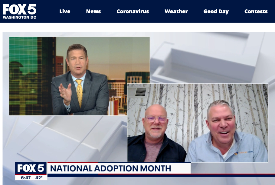 Rob and Reece Scheer on Fox 5 for Adoption Awareness Month