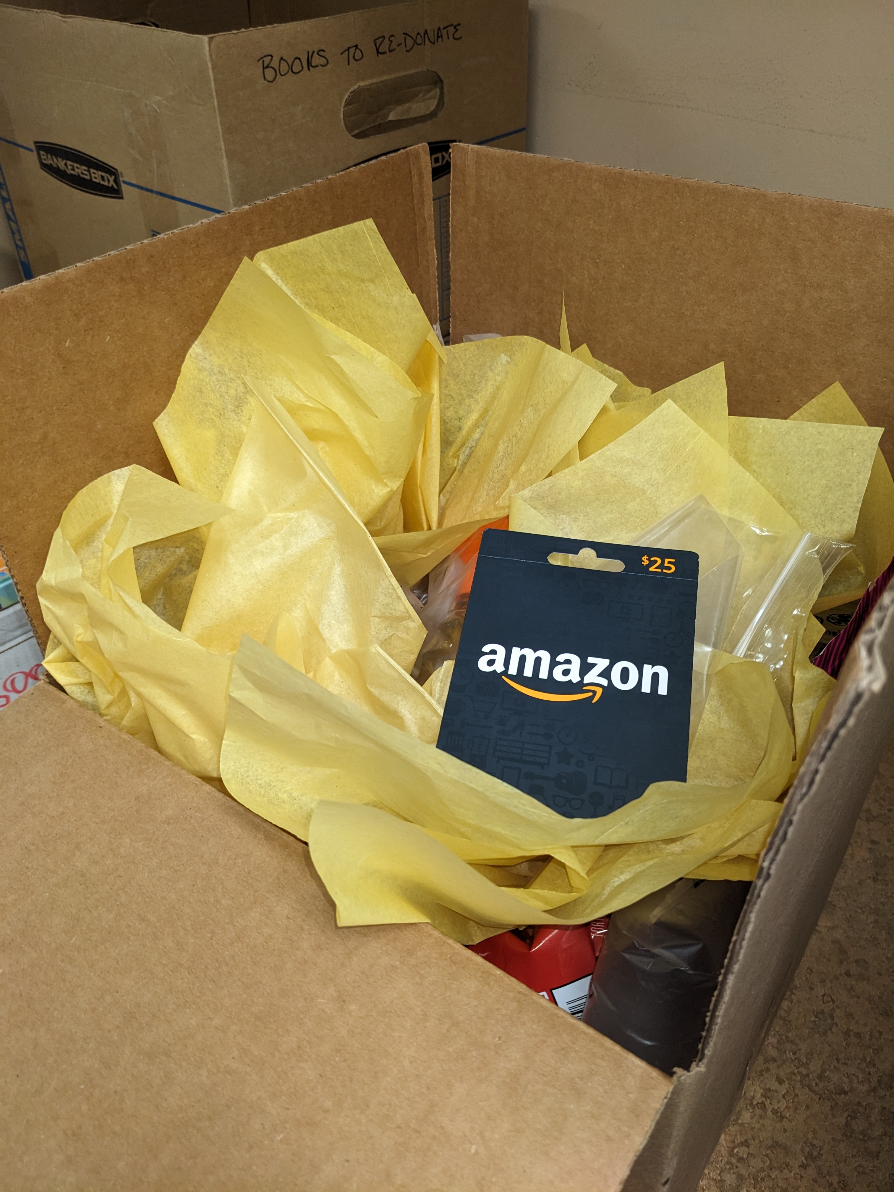 Amazon Gift Card in Hope Boxes for Comfort Cases Scholarship Winners